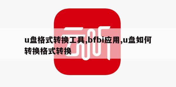 u盘格式转换工具,bfbi应用,u盘如何转换格式转换